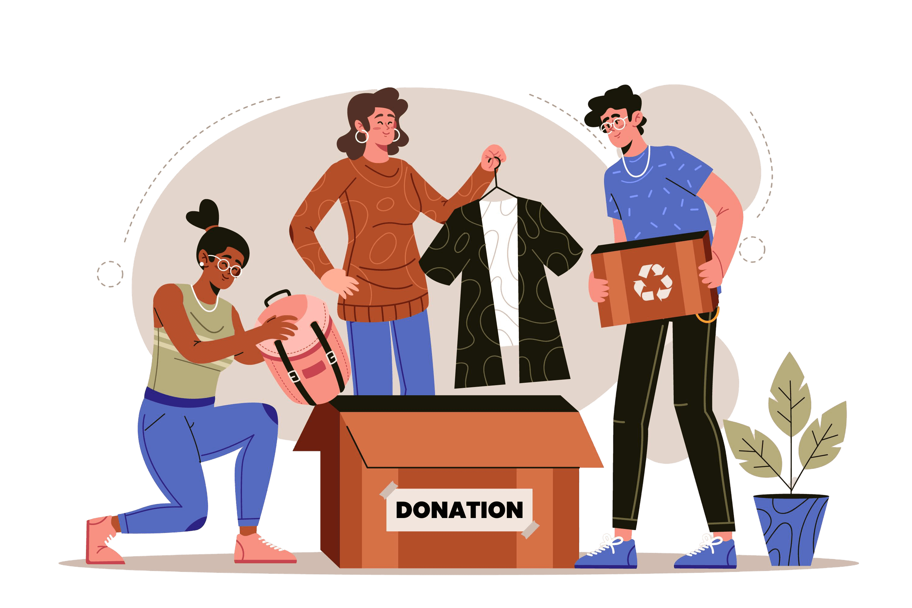 People helping each other